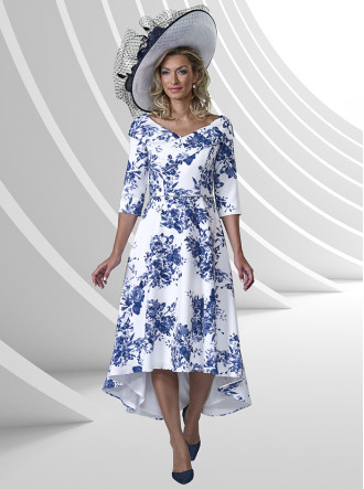 VO9192 - Navy/Ivory, Fuchsia/Ivory (Veromia Occasions)